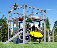 Спортивно-игровой комплекс BATR.KZ Савушка КУБ 1 (Серый) с подушками