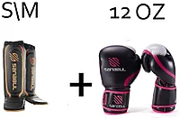 Sanabul Комплект шингард и перчатки для бокса SAN-S/M-12oz коричневый
