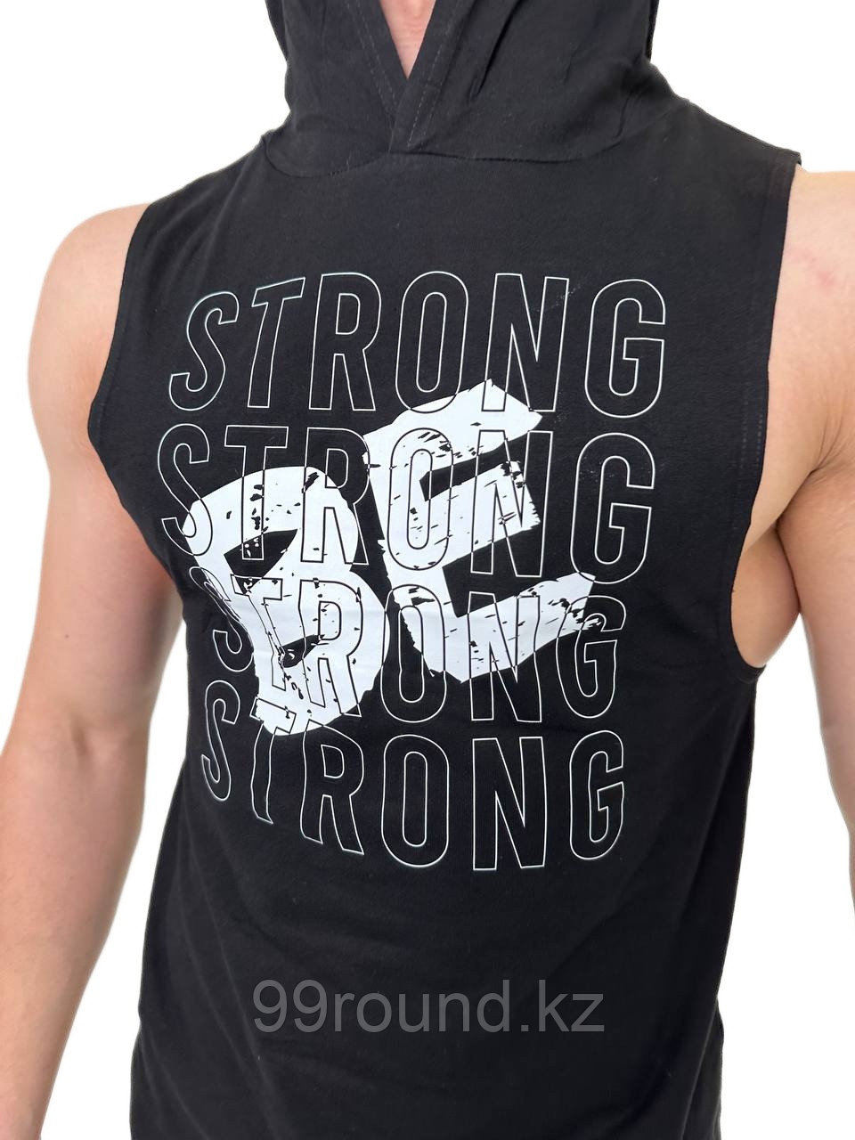 Майка 99Round Be Strong черный, белый