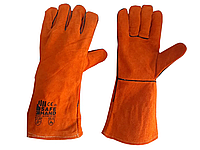 Краги сварочные с кевларовой нитью WO14W, 35 см, оранжевый