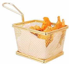 Корзинка для подачи Gold 12,5*10*8,5 см, металл, P.L. Proff Cuisine