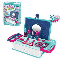 Детский набор "Салон красоты" в виде книги 3 в 1 KL7524A голубой