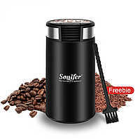 Кофемолка электрическая чаша и лезвия из нержавеющей стали перемол до 50 г Sonifer SF-3526 черная