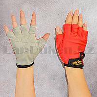 Перчатки для фитнеса и тренажеров, турника Harvest Gym (без пальцев) размер М черно-красные