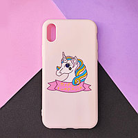 Чехол для смартфона гелевый IPHONE X розовый единорог