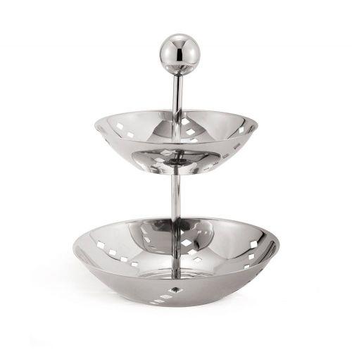 Этажерка 2 яруса, h 35 см, d 25/31 см, нержавеющая сталь, P.L. Proff Cuisine, фото 1