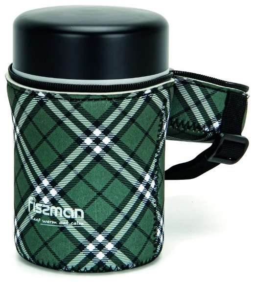 9858 FISSMAN Термос для еды 750мл, в клетчатом чехле (нерж. сталь)