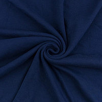 Трикотажное полотно Рибана с лайкрой 30/1 Компакт, темно-синий