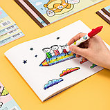 Альбом для рисования DELI, B5, 20 л., офсет, 70 г/кв.м., красный, склейка, фото 3