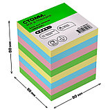 Блок для записей СТАММ "Имидж" цветной 8х8х8 см, фото 3