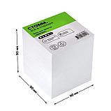 Блок для записей СТАММ "Имидж" белый 9х9х9 см, фото 2