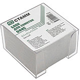 Блок для записей СТАММ "Офис" белый в подставке 8х8х5 см, фото 2