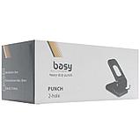 Дырокол BASY, до 70 листов, металлический корпус, черный, фото 3