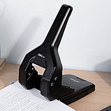 Дырокол DELI "0160", до 60 листов, металлический корпус, черный, фото 3