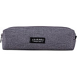 Пенал 1 отделение Deli, 190х50х50 мм, на молнии, серый, фото 2