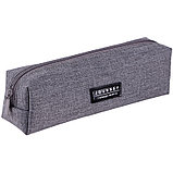 Пенал 1 отделение Deli, 190х50х50 мм, на молнии, серый, фото 3
