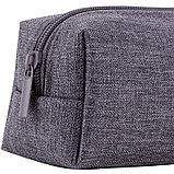 Пенал 1 отделение Deli, 190х50х50 мм, на молнии, серый, фото 4