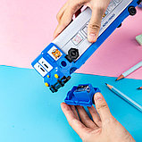 Пенал 2 отделения Deli, 233x60x70 мм, металлический, фото 3