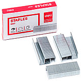 Скобы DELI для степлера №24/8 (50 листов), 500 шт/кор, фото 5