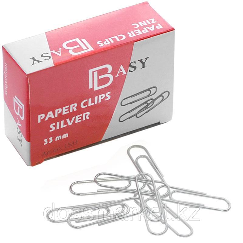 Скрепки BASY 33 мм, оцинкованные, 100 шт/упак, фото 1