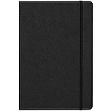 Ежедневник недатированный Deli, А5, 160 страниц, кожзам, на резинке, черный, фото 2