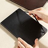 Ежедневник недатированный Deli, А5, 160 страниц, кожзам, на резинке, черный, фото 3