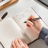 Ежедневник недатированный Deli, А5, 160 страниц, кожзам, на резинке, черный, фото 5