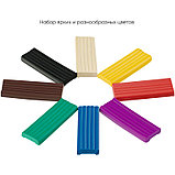 Пластилин Гамма "Юный художник" 8 цветов, 112 гр., со стеком, картон, фото 2