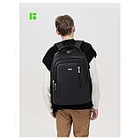 Рюкзак Berlingo City "Comfort black" 42х29х17см, 3 отделения, 3 кармана, отделение для ноутбука, USB, фото 7
