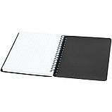 Записная книжка BG "Base" А6, 60 листов на гребне, черная пластиковая обложка, клетка, фото 2