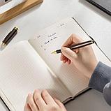 Записная книжка DELI на резинке, А5, 96 листов в клетку, коричневая, фото 2