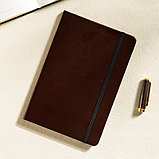 Записная книжка DELI на резинке, А5, 96 листов в клетку, коричневая, фото 5