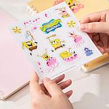 Записная книжка DELI "SpongeBob" на кольцах+наклейки, А5, 50 листов в линейку, ассорти, фото 5