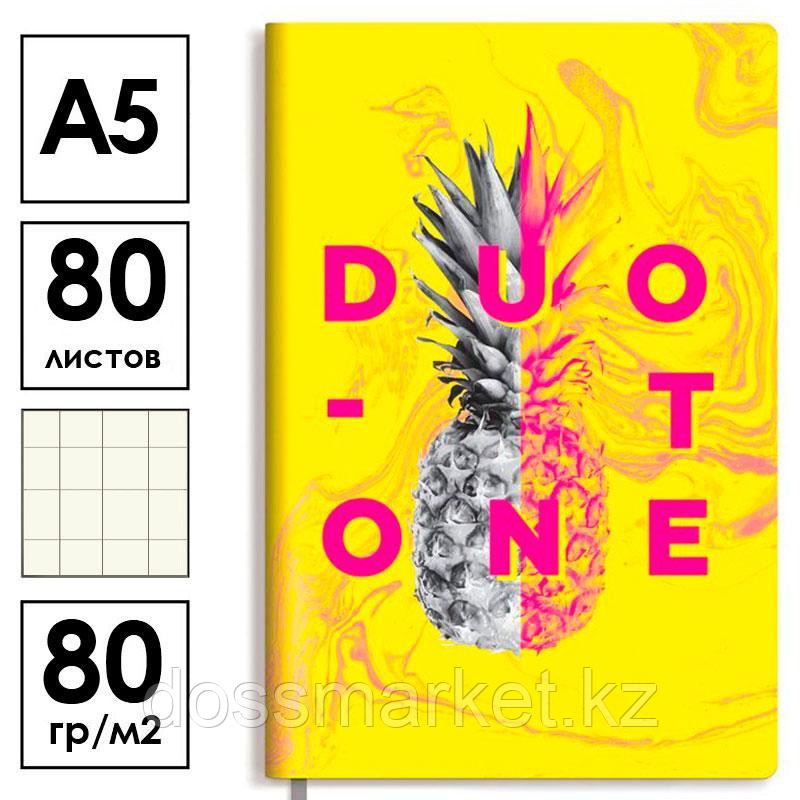 Записная книжка Greenwich Line "Urban. Yellow duotone", А5 80 л., кожзам, тон. блок, цв.срез, клетка, фото 1
