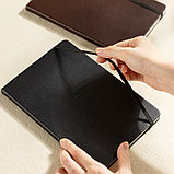 Записная книжка DELI на резинке, А5, 96 листов в линейку, черная, фото 2