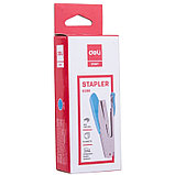 Степлер металлический №10 DELI до 15 листов, ассорти, фото 3