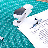 Степлер DELI "0355" до 20 листов + скобы + антистеплер в наборе,  ассорти, фото 4