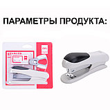 Степлер DELI "0355" до 20 листов + скобы + антистеплер в наборе,  ассорти, фото 7