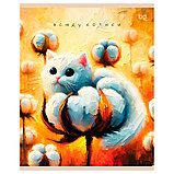 Тетрадь общая BG "Котики", А5, 48 листов в клетку, на скрепке, фото 4