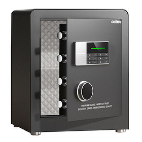 Сейф DELI "AE872-W" электронный замок + ключ, 380х320х450 мм, 21 кг, черный