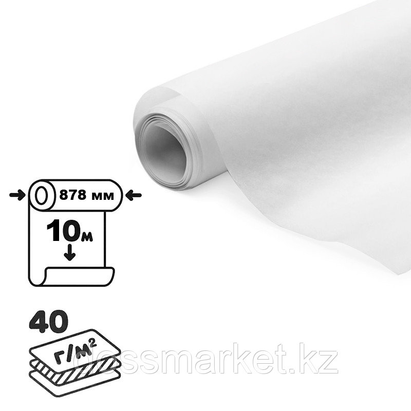 Калька под тушь OfficeSpace, 878мм х 10м, 40 г/м2, в рулоне, фото 1