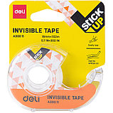 Клейкая лента в диспенсере DELI 18 мм х 7,62 м, невидимая, фото 6