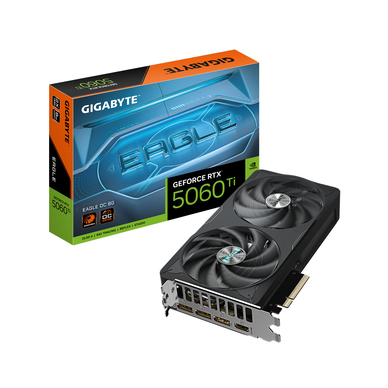 Видеокарта GIGABYTE GeForce RTX 5060 Ti EAGLE OC (GV-N506TEAGLE OC-8GD)