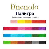 Карандаши акварельные Deli "Finenolo", 24 цвета, в метал. коробке, фото 8