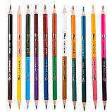 Карандаши цветные Deli  "ColoRun", двухсторонние, 12 штук, 24 цвета, картон, фото 3