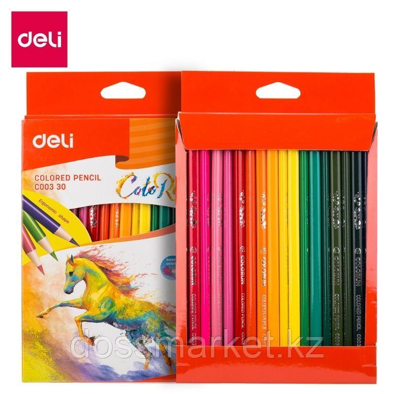 Карандаши цветные Deli "ColoRun", 36 цветов, картон, фото 1