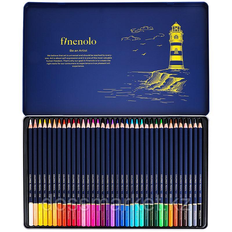 Карандаши цветные Deli "Finenolo", 36 цветов, в метал. коробке, фото 1