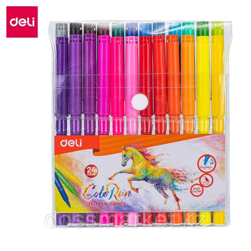 Фломастеры Deli "ColoRun", 24 цвета