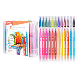 Фломастеры Deli "Color Emotion", 24 цвета, двусторонние, пластиковая упаковка, фото 3
