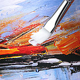 Набор кистей DELI "Finenolo", №10, плоская, березовая ручка 32 см, 6 штуки в уп., синтетика, фото 3